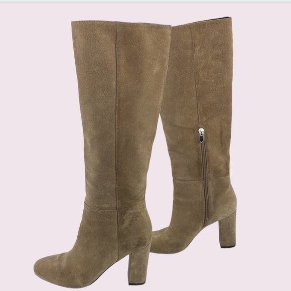 Via Spiga Shoes - Via Spiga Taupe Suede Knee High Boots